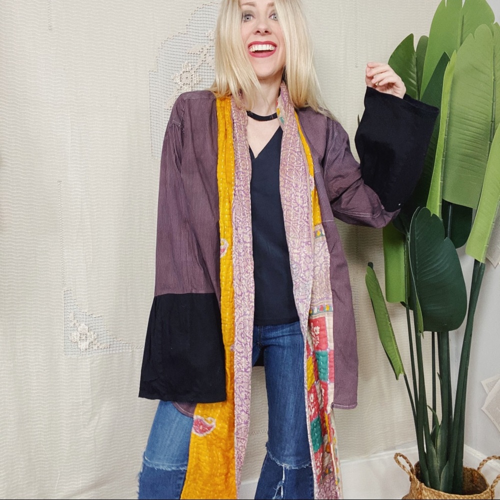 M-XL Kantha Top- The Morgan Factory- Reworked